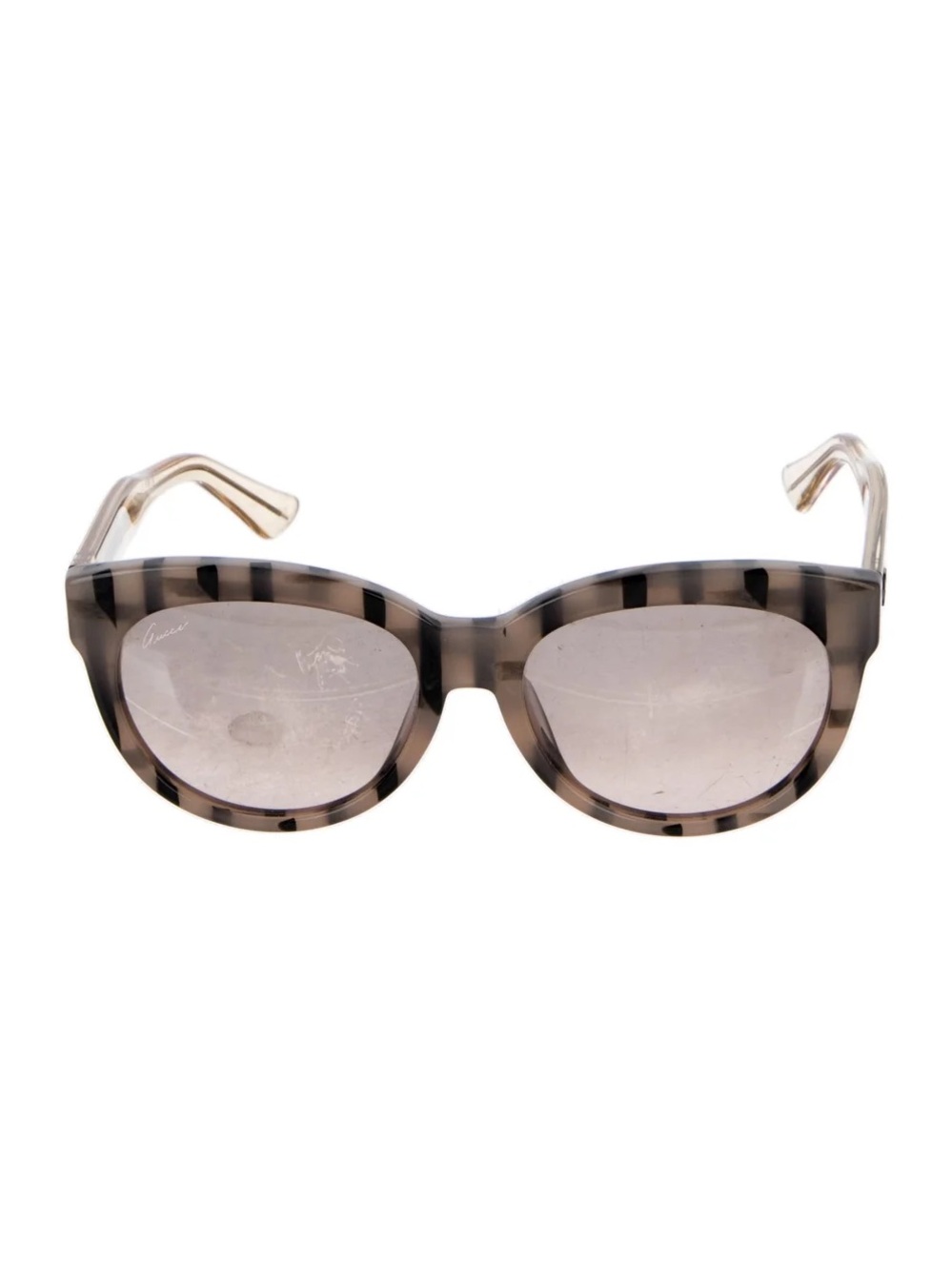 Gucci Round Sunglasses in Tortoiseshell Black and Light Pink